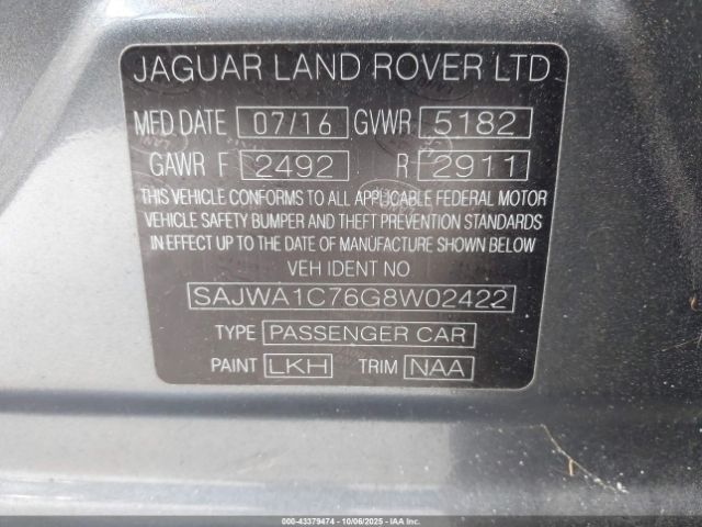 2016 JAGUAR XJ SAJWA1C76G8W02422 Photo 8