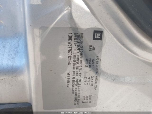 2007 CADILLAC STS 1G6DW677670124647 Photo 8