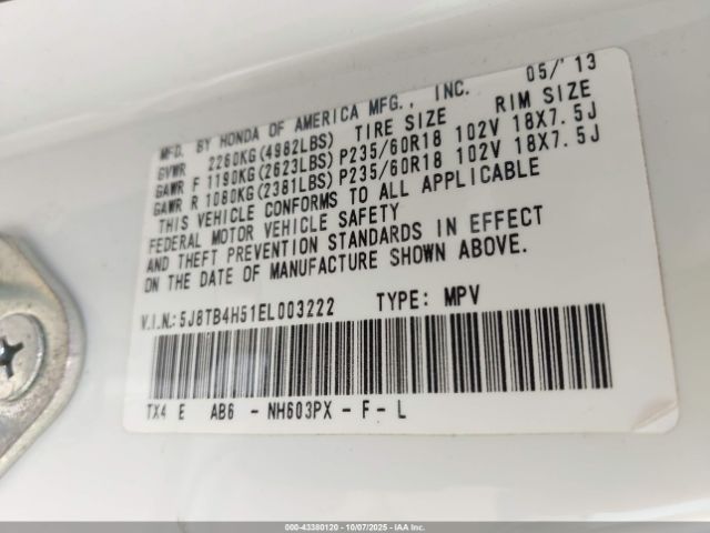 2014 ACURA RDX 5J8TB4H51EL003222 Photo 8