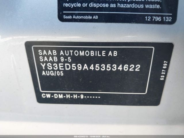2005 SAAB 9-5 YS3ED59A453534622 Photo 8