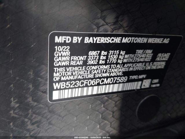 2023 BMW IX WB523CF06PCM07589 Photo 8