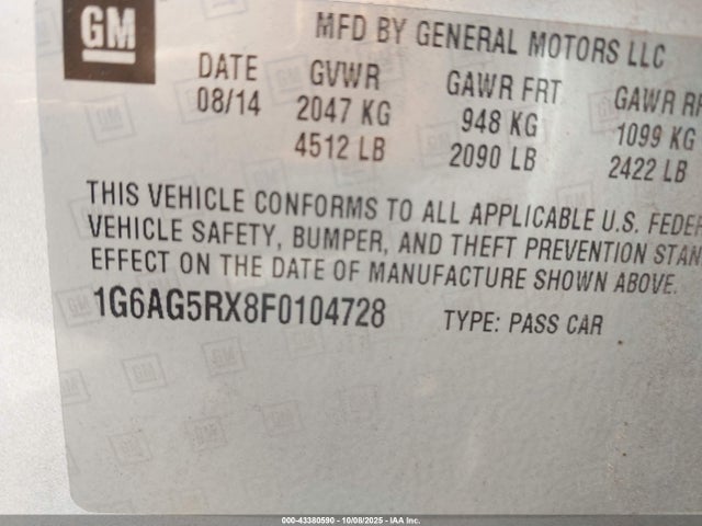 2015 CADILLAC ATS 1G6AG5RX8F0104728 Photo 8