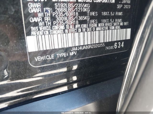 2024 MITSUBISHI OUTLANDER JA4J4UA80RZ020255 Photo 8