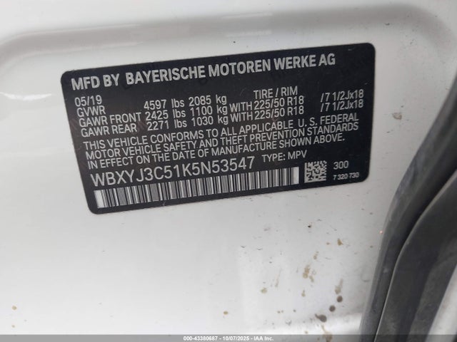 2019 BMW X2 WBXYJ3C51K5N53547 Photo 8