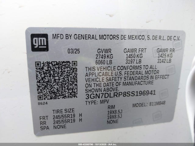 Chevrolet Equinox Ev Lt 2025 3GN7DLRP8SS196941 Image 9