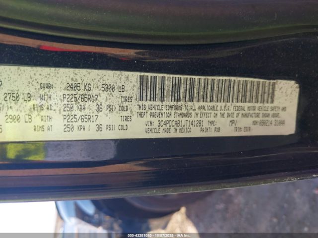 2018 DODGE JOURNEY 3C4PDCAB1JT141281 Photo 8