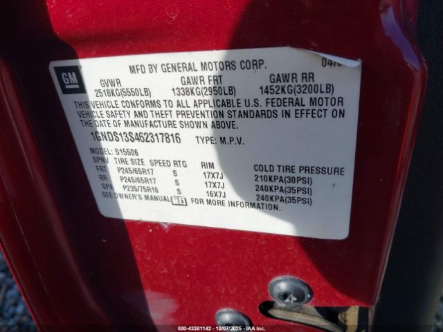 2006 CHEVROLET TRAILBLAZER 1GNDS13S462317816 Photo 8