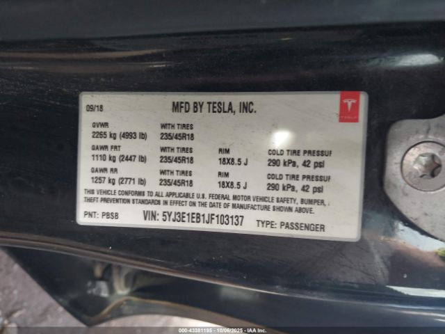 2018 TESLA MODEL 3 5YJ3E1EB1JF103137 Photo 8