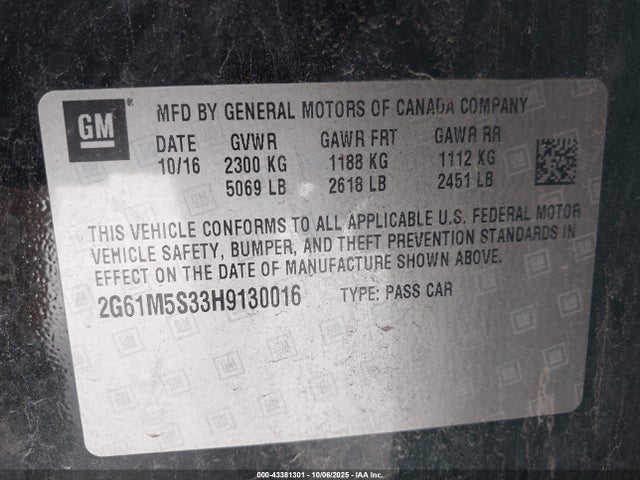 2017 CADILLAC XTS 2G61M5S33H9130016 Photo 8