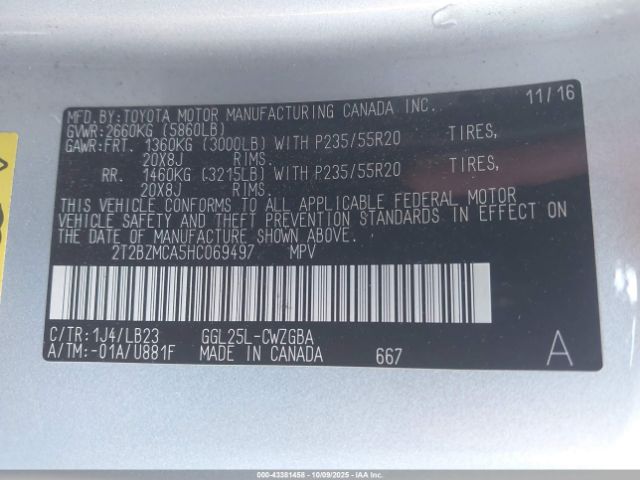 2017 LEXUS RX 350 2T2BZMCA5HC069497 Photo 8