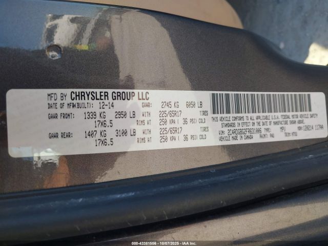 2015 DODGE GRAND CARAVAN 2C4RDGBG2FR631006 Photo 8