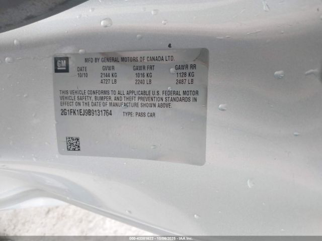 2011 CHEVROLET CAMARO 2G1FK1EJ9B9131764 Photo 8