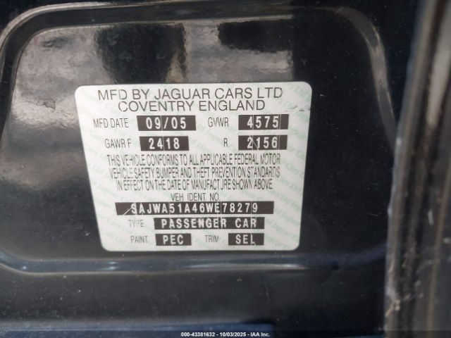 2006 JAGUAR X-TYPE SAJWA51A46WE78279 Photo 8