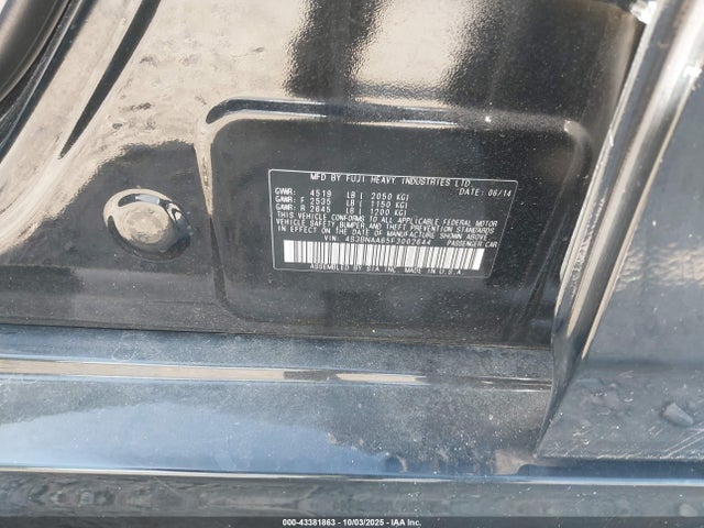 43381863 :رقم المزاد ، 4S3BNAA65F3002644 vin ، 2015 Subaru Legacy 2.5i مزاد بيع