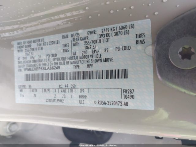2025 FORD BRONCO 1FMEE8BP8SLA86249 Photo 8