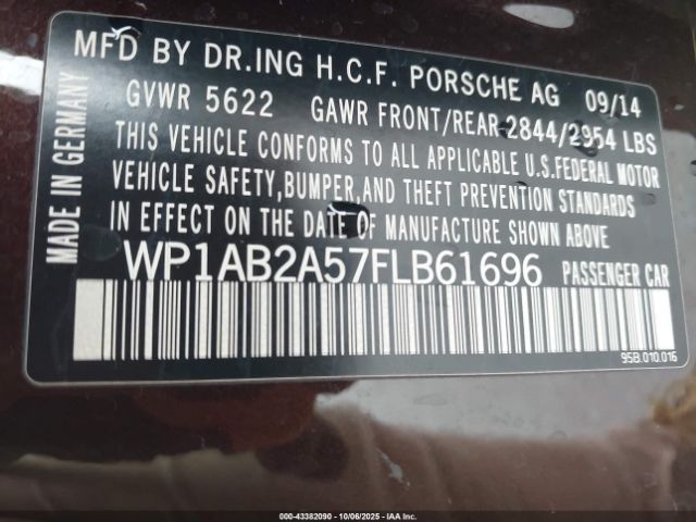 2015 PORSCHE MACAN WP1AB2A57FLB61696 Photo 8