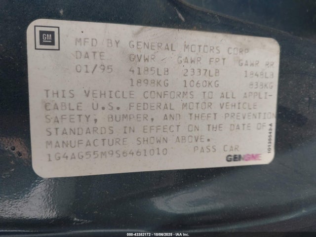 1995 BUICK CENTURY 1G4AG55M9S6461010 Photo 8