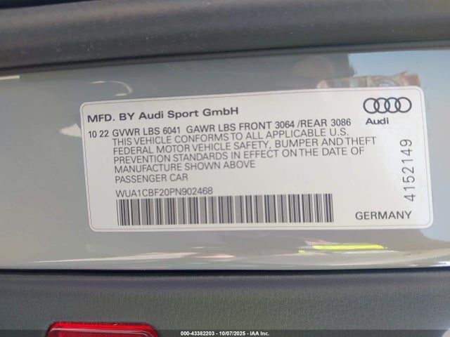 2023 AUDI RS 6 AVANT WUA1CBF20PN902468 Photo 8