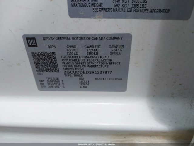 2024 CHEVROLET SILVERADO 1500 2GCUDDED1R1237977 Photo 8