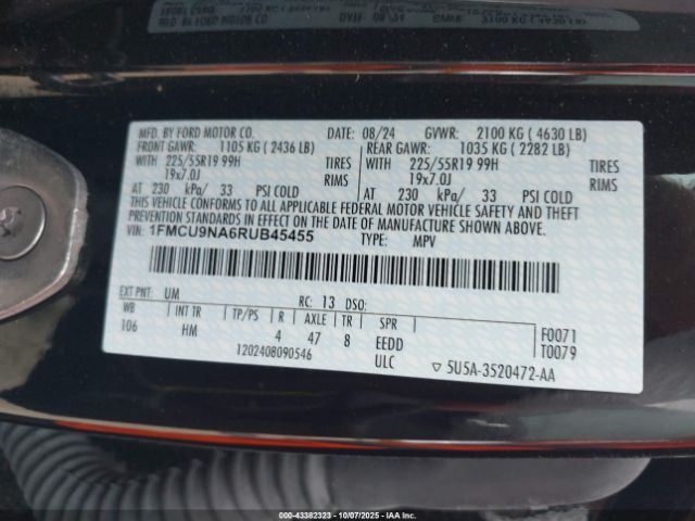 2024 FORD ESCAPE 1FMCU9NA6RUB45455 Photo 8