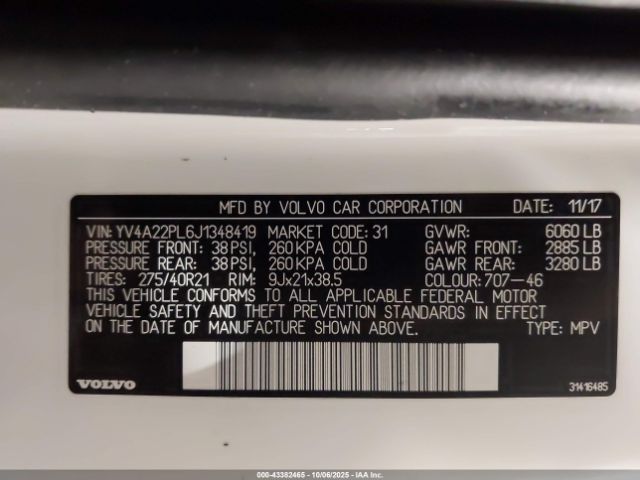 2018 VOLVO XC90 YV4A22PL6J1348419 Photo 8