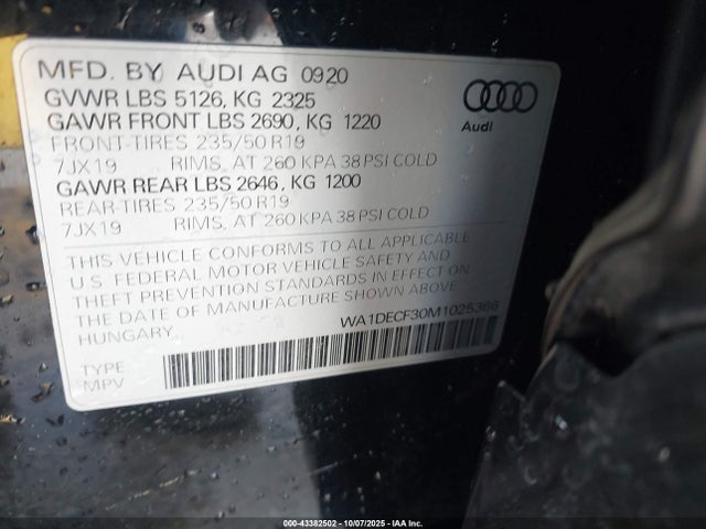 2021 AUDI Q3 WA1DECF30M1025366 Photo 8