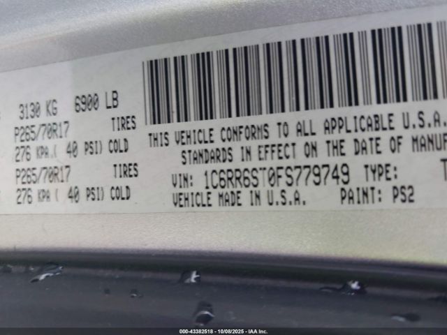 2015 RAM 1500 1C6RR6ST0FS779749 Photo 8