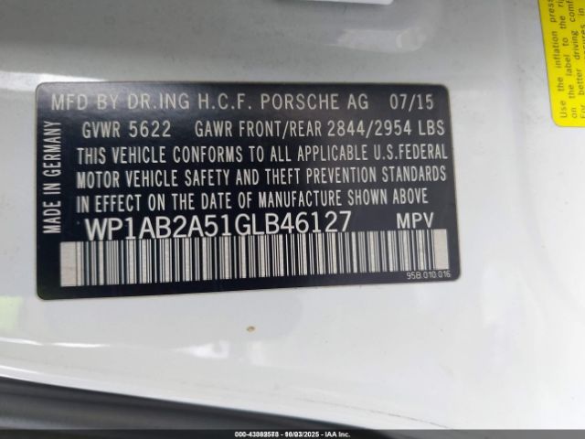 2016 PORSCHE MACAN WP1AB2A51GLB46127 Photo 8