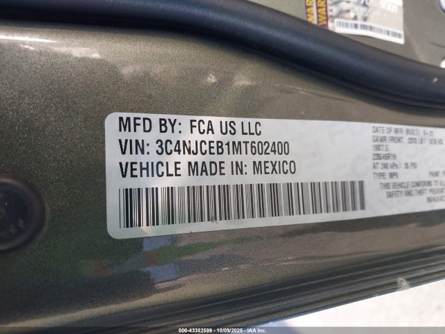 2021 JEEP COMPASS 3C4NJCEB1MT602400 Photo 8