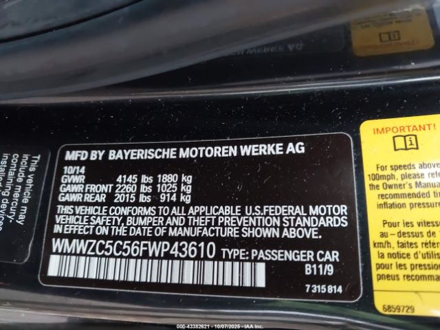 2015 MINI COUNTRYMAN WMWZC5C56FWP43610 Photo 8