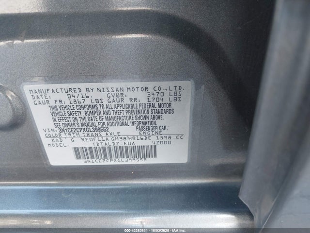 Nissan 2016 2016 3N1CE2CPXGL399552 Image 9