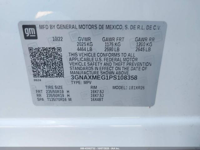 2023 CHEVROLET EQUINOX 3GNAXMEG1PS108358 Photo 8