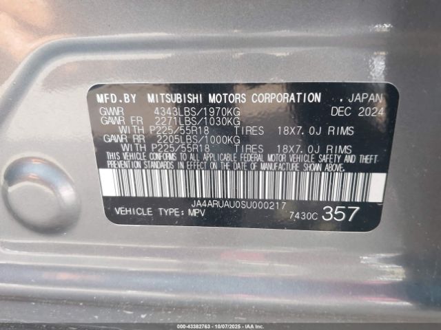 2025 MITSUBISHI OUTLANDER SPORT JA4ARUAU0SU000217 Photo 8