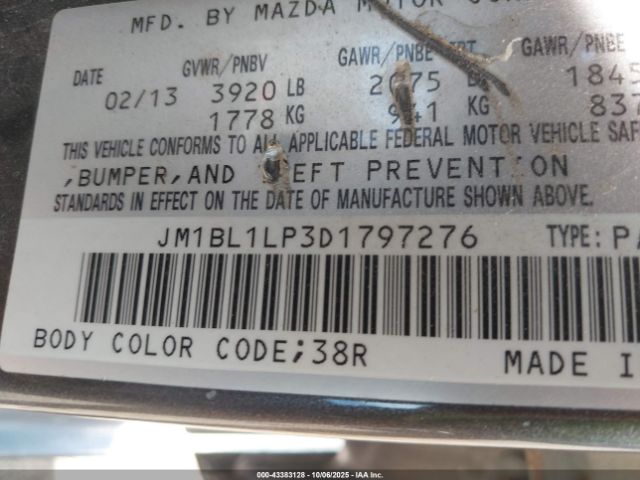 2013 MAZDA MAZDA3 JM1BL1LP3D1797276 Photo 8