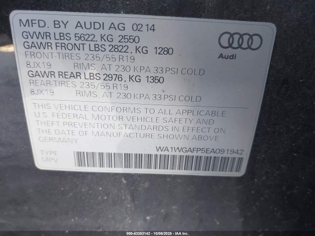 2014 AUDI Q5 WA1WGAFP5EA091942 Photo 8
