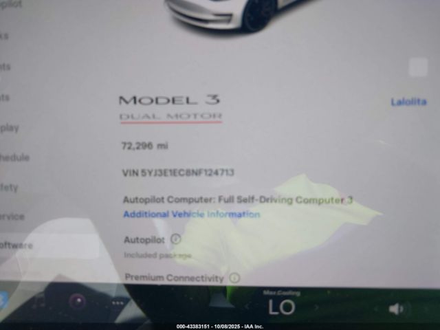 2022 TESLA MODEL 3 5YJ3E1EC8NF124713 Photo 6