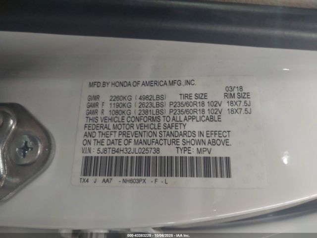 2018 ACURA RDX 5J8TB4H32JL025738 Photo 8