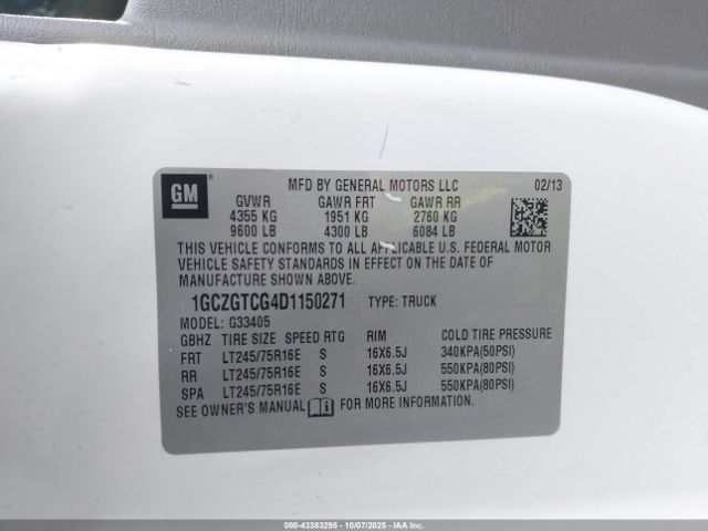 2013 CHEVROLET EXPRESS 3500 1GCZGTCG4D1150271 Photo 8