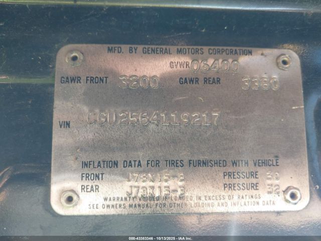 1976 CHEVROLET VAN CGU2564119217 Photo 8