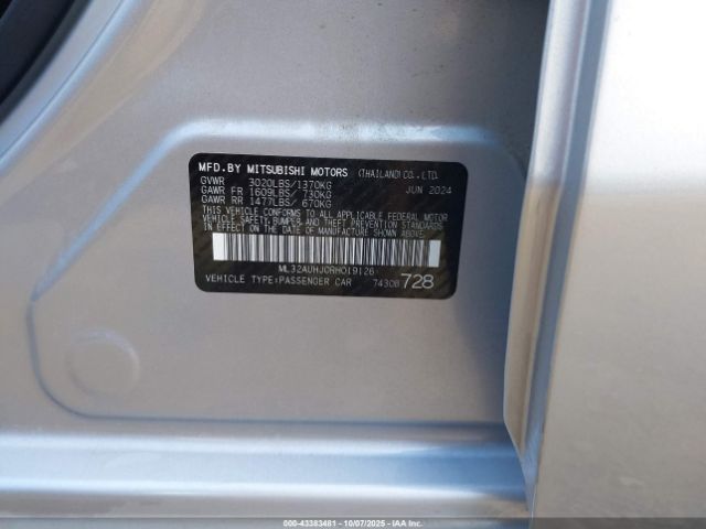 2024 MITSUBISHI MIRAGE ML32AUHJ0RH019126 Photo 8