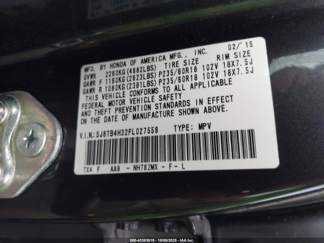 5J8TB4H32FL027559 Acura j35z2