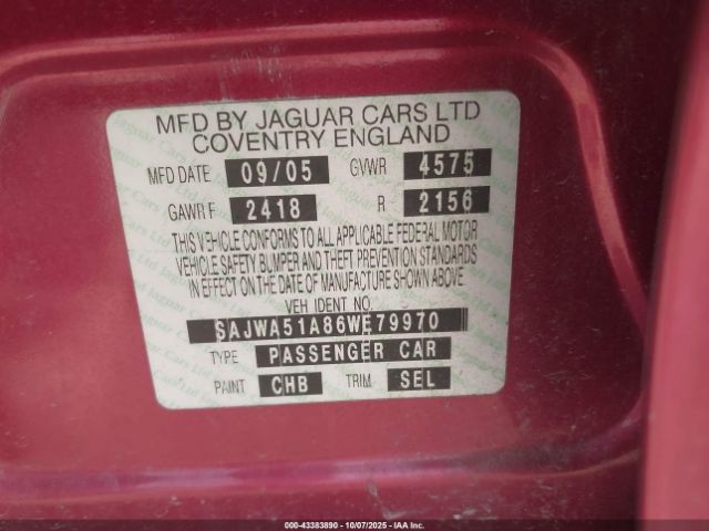 2006 JAGUAR X-TYPE SAJWA51A86WE79970 Photo 8