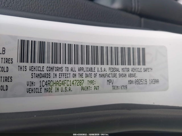 Dodge 2015 2015 1C4RDHAG4FC147287 Image 9