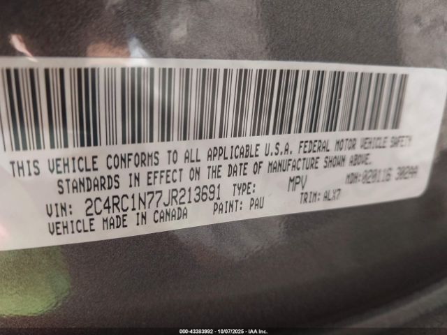 2018 CHRYSLER PACIFICA HYBRID 2C4RC1N77JR213691 Photo 8