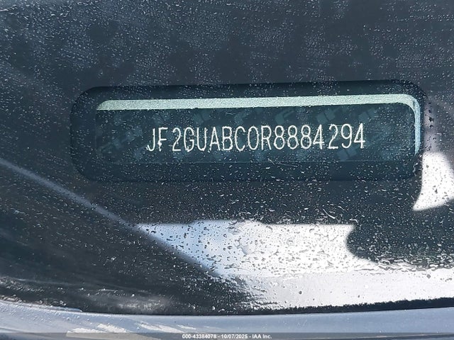 2024 Subaru Crosstrek მანქანა იყიდება აუქციონზე, vin: JF2GUABC0R8884294, აუქციონის ნომერი: 43384078