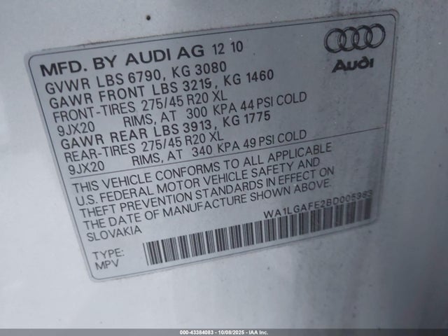 2011 AUDI Q7 WA1LGAFE2BD005983 Photo 8