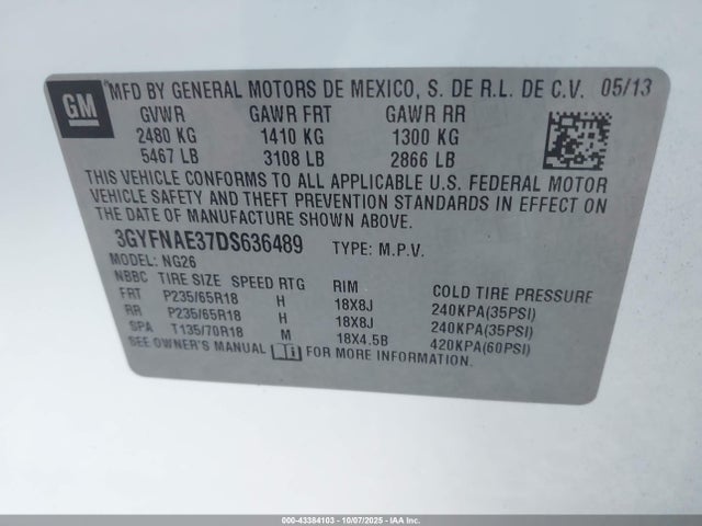 2013 CADILLAC SRX 3GYFNAE37DS636489 Photo 8