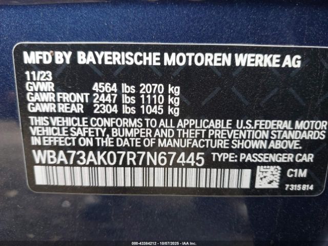2024 BMW 228 GRAN COUPE WBA73AK07R7N67445 Photo 8