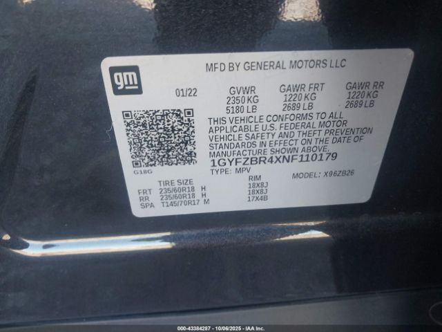 2022 CADILLAC XT4 1GYFZBR4XNF110179 Photo 8