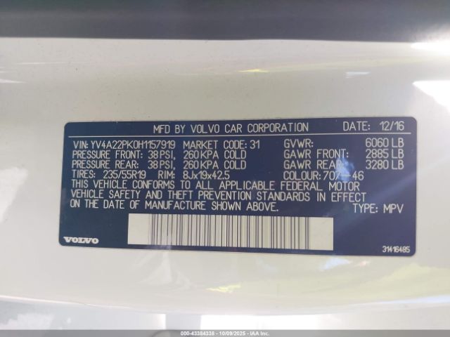 2017 VOLVO XC90 YV4A22PK0H1157919 Photo 8